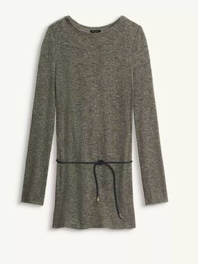 Zara x Kate Koss - Metalic Threads Tie-Waist Dress - size L